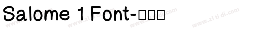 Salome 1 Font字体转换